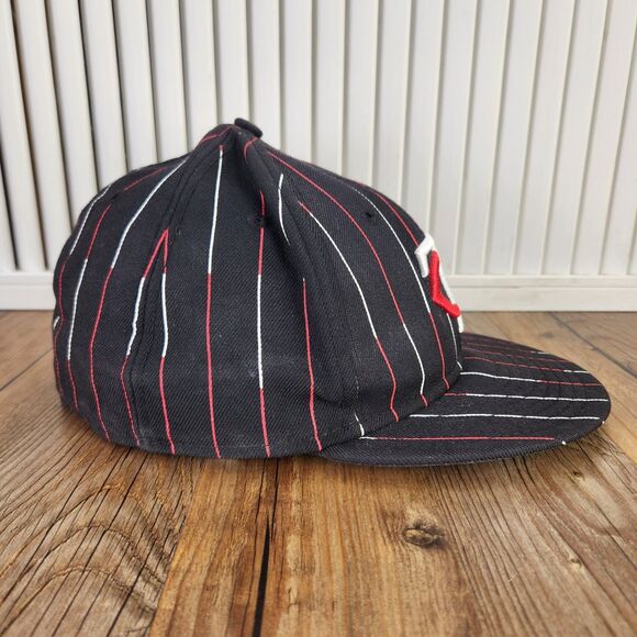 Minnesota Twins New Era Fits 59fifty 7 1/4" Hat Cap Black Red Pinstripe Wool MLB - Picture 4 of 10